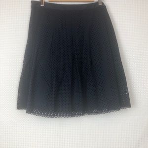 Lands End Navy Pleated Skirt. Size 16